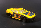 1980s Unknown Brand #66 Stock Car "Futurism" No. 8106 Yellow Die Cast Toy Race Car - Treasure Valley Antiques & Collectibles