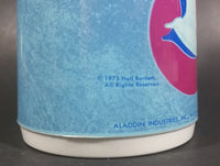 1973 Jonathan Livingston Seagull a Story by Robert Bach Aladdin Blue Drink Lunchbox Thermos - Treasure Valley Antiques & Collectibles