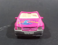 1990s Mercedes Benz SL 500 Convertible Pink River Tour Die Cast Plastic Bottom Toy Car - Treasure Valley Antiques & Collectibles