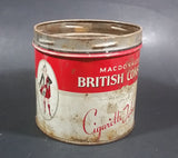 Vintage W.C. Macdonald's British Consols Cigarette Tobacco Red & White Tin Can - No lid - Treasure Valley Antiques & Collectibles