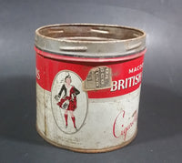Vintage W.C. Macdonald's British Consols Cigarette Tobacco Red & White Tin Can - No lid - Treasure Valley Antiques & Collectibles