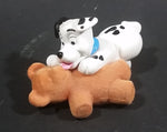 2000 McDonalds 102 Dalmatians Puppy Dog Licking Felt Teddy Bear PVC Figurine - Treasure Valley Antiques & Collectibles