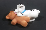 2000 McDonalds 102 Dalmatians Puppy Dog Licking Felt Teddy Bear PVC Figurine - Treasure Valley Antiques & Collectibles