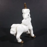 Vintage Gift Craft White Unicorn with Golden Horn Decorative Ceramic Figurine - Treasure Valley Antiques & Collectibles