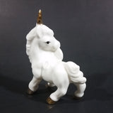 Vintage Gift Craft White Unicorn with Golden Horn Decorative Ceramic Figurine - Treasure Valley Antiques & Collectibles