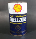 Vintage Shell Shellzone Anti-Freeze Anti-Gel Coolant 1 Quart Can - EMPTY - Treasure Valley Antiques & Collectibles