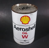 Vintage Shell Aeroshell Aviation Motor Oil W One Litre Bilingual English French Can - Empty - Treasure Valley Antiques & Collectibles
