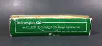 1984 Eileen Richardson Porcelain Clothespin Kid Hand Painted Christmas Tree Ornament with Box - Treasure Valley Antiques & Collectibles