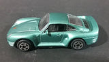 Motor Max Porsche 959 Green Teal Die Cast Toy Car Vehicle - 5 Spoke Wheels - Treasure Valley Antiques & Collectibles