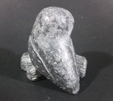 A Wolf Original Barn Owl On A Log Soapstone Carved Sculpture Ornament w/ Original Sticker - Treasure Valley Antiques & Collectibles