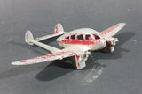 Antique 1937 Tootsie Toys Crusader X-110 Twin Propeller Aircraft Airplane Red Die Cast - Treasure Valley Antiques & Collectibles