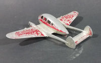 Antique 1937 Tootsie Toys Crusader X-110 Twin Propeller Aircraft Airplane Red Die Cast - Treasure Valley Antiques & Collectibles