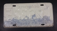 1978 Beautiful British Columbia White with Blue Letters Vehicle License Plate LLS 325 - Treasure Valley Antiques & Collectibles