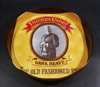 Vintage Thomas Usher Dark Heavy The Old Fashioned Pint 12" Round Pub Beer Beverage Tray - Treasure Valley Antiques & Collectibles