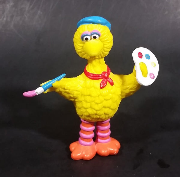 Vintage Sesame Street Big Bird as Painter Artist Applause PVC Figure 3 3/4" - Treasure Valley Antiques & Collectibles