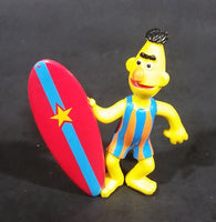 1980s Applause Muppets Sesame Street "Bert with a Surfboard" PVC Toy Figure