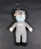 Collectible Souvenir Alcatraz Island Prison Prisoner 6 3/4" Soft Plush Key Chain Memorabilia - Treasure Valley Antiques & Collectibles