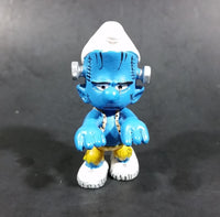 2005 Schleich Germany Peyo Smurf Frankenstein Halloween Costume 2 1/2" PVC Figurine - Treasure Valley Antiques & Collectibles