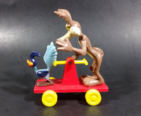 1989 Warner Bros. Looney Tunes Wile E. Coyote & Roadrunner Train Handcar Toy Riders - Treasure Valley Antiques & Collectibles