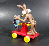 1989 Warner Bros. Looney Tunes Wile E. Coyote & Roadrunner Train Handcar Toy Riders - Treasure Valley Antiques & Collectibles