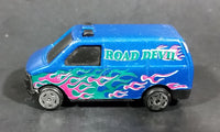 Vintage Made in China Road Devil Blue w/ Pink & Green Flames Van No. 8074 Die Cast Toy Car Vehicle - Treasure Valley Antiques & Collectibles