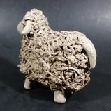 Vintage Red Clay Detailed Grey Sheep Figurine - Treasure Valley Antiques & Collectibles