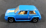 1991 Hot Wheels Renault 5 GT Turbo Blue Die Cast Toy Car Vehicle