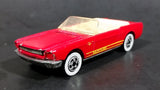 1991 Hot Wheels 1965 Ford Mustang Convertible Dark Red WW Die Cast Toy Car Vehicle - Opening Hood - Treasure Valley Antiques & Collectibles