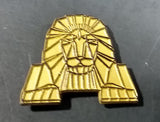 Vintage Egypt Sphinx Head Yellow Gold Tone Fridge Magnet Travel Memorabilia Souvenir - Treasure Valley Antiques & Collectibles
