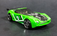 2009 Hot Wheels Track Stars Nerve Hammer Bright Green #9 Die Cast Toy Car Vehicle