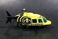 2006 Hot Wheels Aerial Attack 1989 Propper Chopper Stinger Yellow Die Cast Toy Helicopter - Treasure Valley Antiques & Collectibles