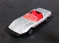 1980s Zee Dyna Wheels 1984 Chevrolet Corvette Silver Targa Top D76 Die Cast Toy Convertible Sports Car Vehicle - Treasure Valley Antiques & Collectibles