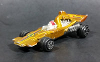 Rare 1980s Yatming McLaren Ford Shell Fuel Gold #4 No. 1304 Die Cast Toy Race Car Vehicle