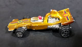 Rare 1980s Yatming McLaren Ford Shell Fuel Gold #4 No. 1304 Die Cast Toy Race Car Vehicle