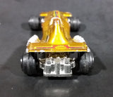 Rare 1980s Yatming McLaren Ford Shell Fuel Gold #4 No. 1304 Die Cast Toy Race Car Vehicle