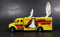 Rare Matchbox Freightliner M2 106 Satellite Aerospace Tracking Vehicle Truck Yellow 18 Die Cast Toy Vehicle - Treasure Valley Antiques & Collectibles