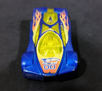 2005 Hot Wheels Track Aces Sling Shot Blue Yellow Orange 00 Die Cast Toy Car Vehicle - Treasure Valley Antiques & Collectibles