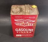 Vintage Eagle No. 1001 Gasoline Filler 1 U.S. Gallon Empty Can (No Spout) - Wellsburg, W. VA - Treasure Valley Antiques & Collectibles