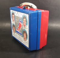 Very Rare 1976 NHLPA NHL Ice Hockey Players Association Blue Red Signatures Lunch Box (No Thermos) - Treasure Valley Antiques & Collectibles