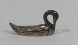 Vintage Small Tiny Little Miniature Metal Swan Bird 2 1/4" Long Figurine - Treasure Valley Antiques & Collectibles