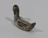 Vintage Small Tiny Little Miniature Metal Swan Bird 2 1/4" Long Figurine - Treasure Valley Antiques & Collectibles