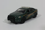 2014 Matchbox Heroic Rescue Ford Police Interceptor Dark Green Die Cast Car Toy Police Emergency Vehicle - Treasure Valley Antiques & Collectibles