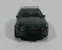 2014 Matchbox Heroic Rescue Ford Police Interceptor Dark Green Die Cast Car Toy Police Emergency Vehicle - Treasure Valley Antiques & Collectibles