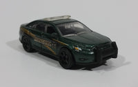 2014 Matchbox Heroic Rescue Ford Police Interceptor Dark Green Die Cast Car Toy Police Emergency Vehicle - Treasure Valley Antiques & Collectibles