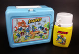 Vintage Collectible 1980s Thermos Brand Smurfs Blue Lunchbox with Yellow 8 oz Thermos - Treasure Valley Antiques & Collectibles