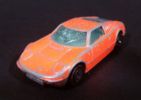 1970s Corgi Juniors Ford GT 70 Orange Die Cast Toy Car Vehicle - Opening Hood Rear Mounted Engine - Treasure Valley Antiques & Collectibles