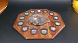 Vintage A & F Canada Native Aboriginal Chief w/ Provinces & Territories Wood Plaque Wall Hanging - Treasure Valley Antiques & Collectibles
