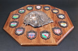 Vintage A & F Canada Native Aboriginal Chief w/ Provinces & Territories Wood Plaque Wall Hanging - Treasure Valley Antiques & Collectibles