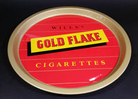 Vintage Wills's Gold Flake Cigarettes Round Metal Pub Beverage Serving Tray - Rolling Tray - Treasure Valley Antiques & Collectibles