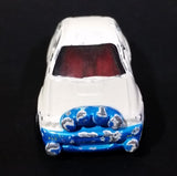 1998 Hot Wheels First Editions Ford Escort Rally #8 Metalflake White & Blue Die Cast Toy Car Vehicle - Treasure Valley Antiques & Collectibles